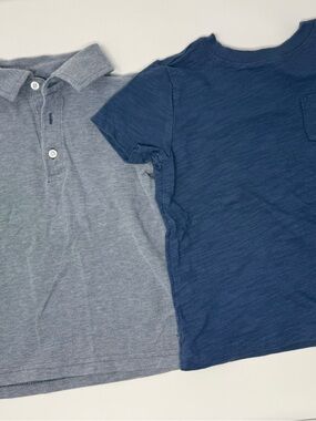 Janie and Jack 4T Bundle 2 shirts Polo Tee Blue